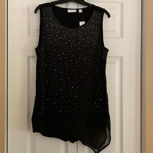 💚NWT -NY&Co Sleeveless bling blouse